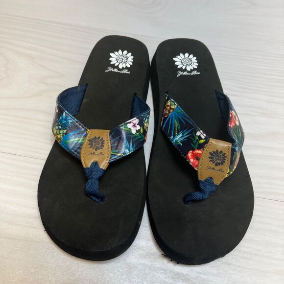 Yellow Box Francis Size US 11 M Women's T-Strap Slide Sandals Floral - Picture 9 of 9